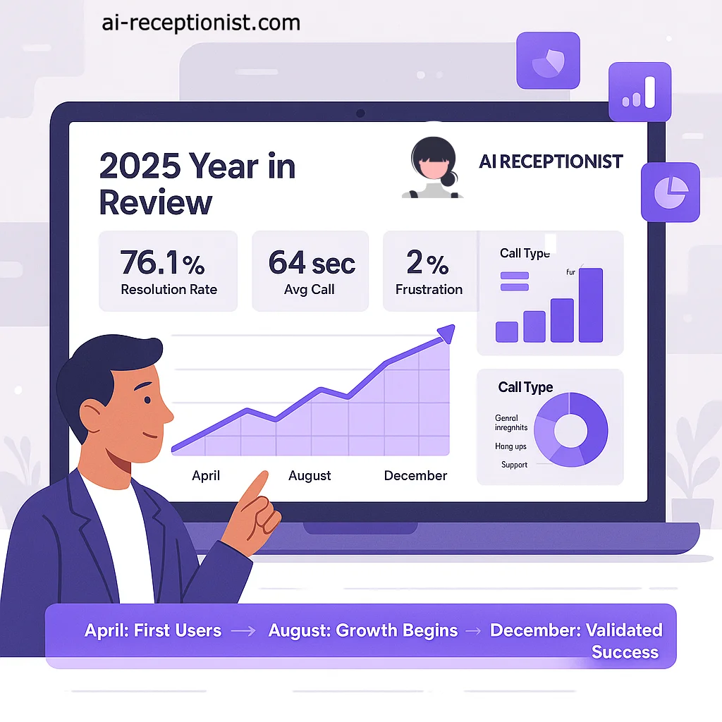 AI Receptionist Year in Review 2025 analytics and statistics