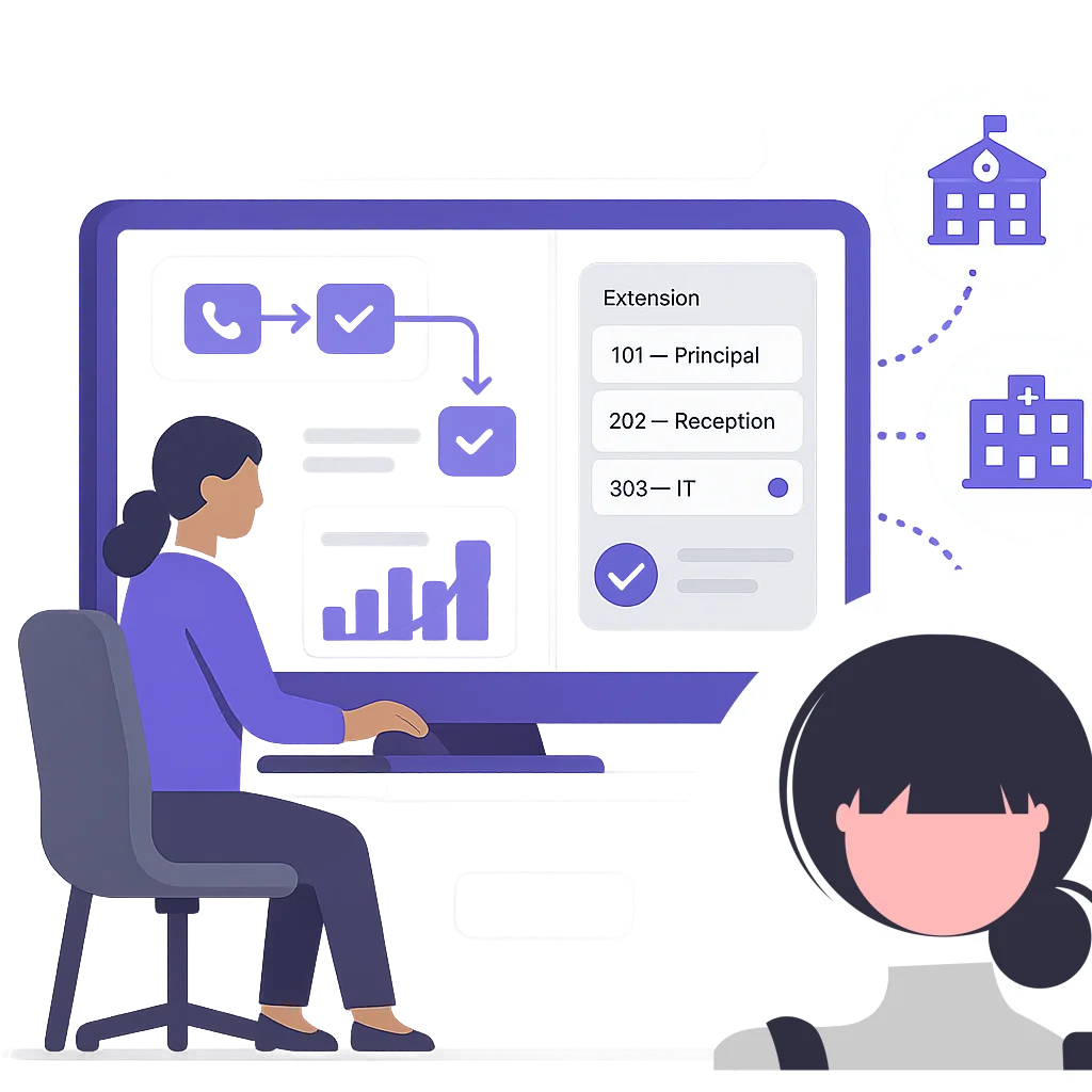 Enterprise Phone System Dashboard Interface
