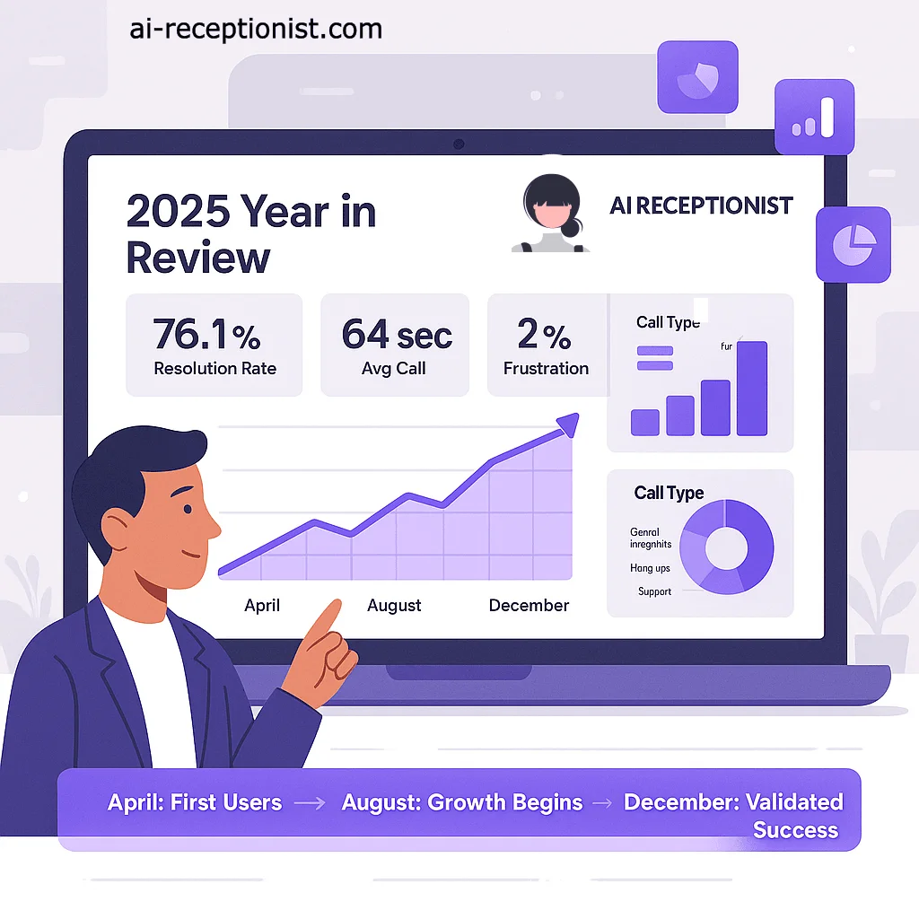 AI Receptionist Year in Review 2025 analytics and statistics