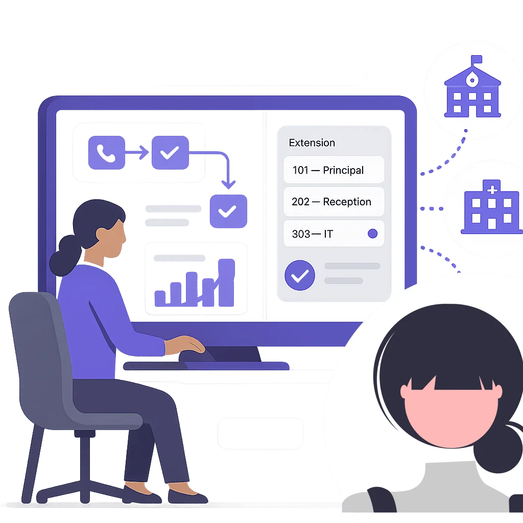 Enterprise Phone System Dashboard Interface