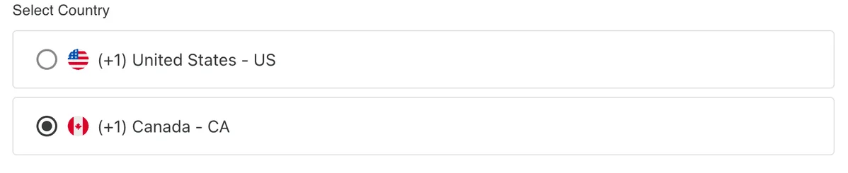 Canadian phone numbers available for AI Receptionist service