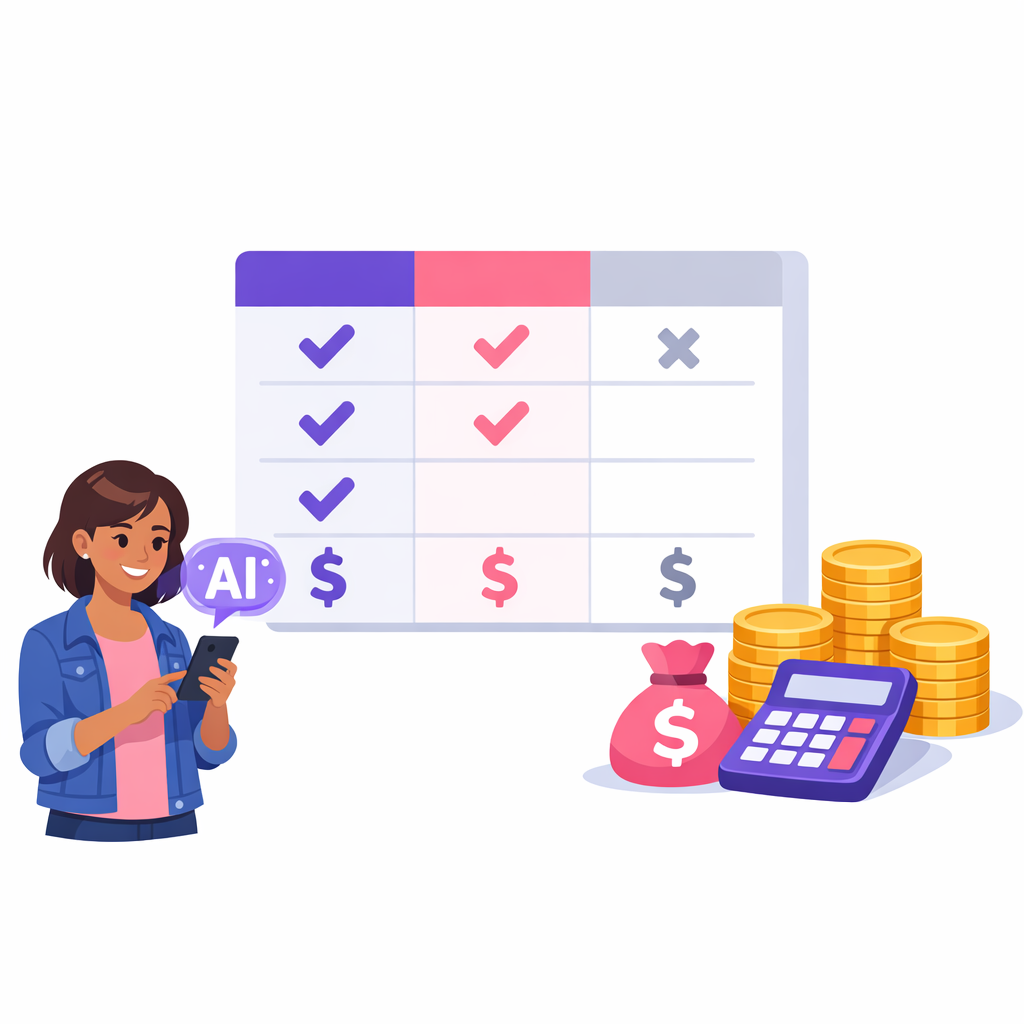 AI Receptionist Pricing Comparison Chart 2026